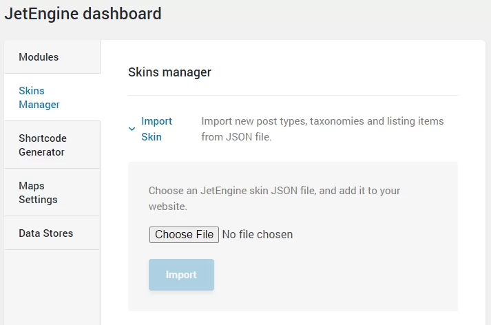 Cómo importar y exportar Custom Post Types en JetEngine